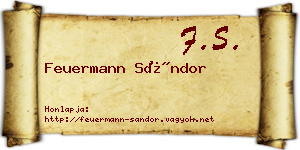Feuermann Sándor névjegykártya